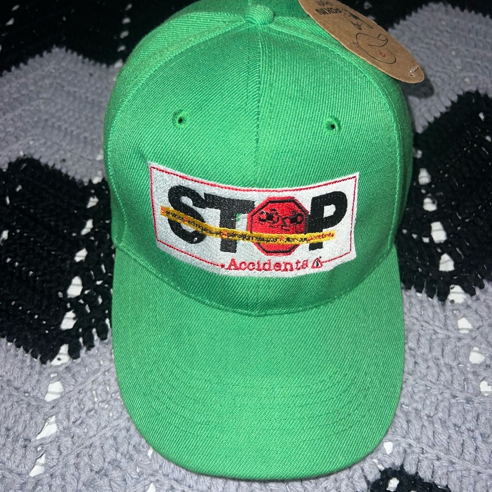 Green Stop Accidents Cap